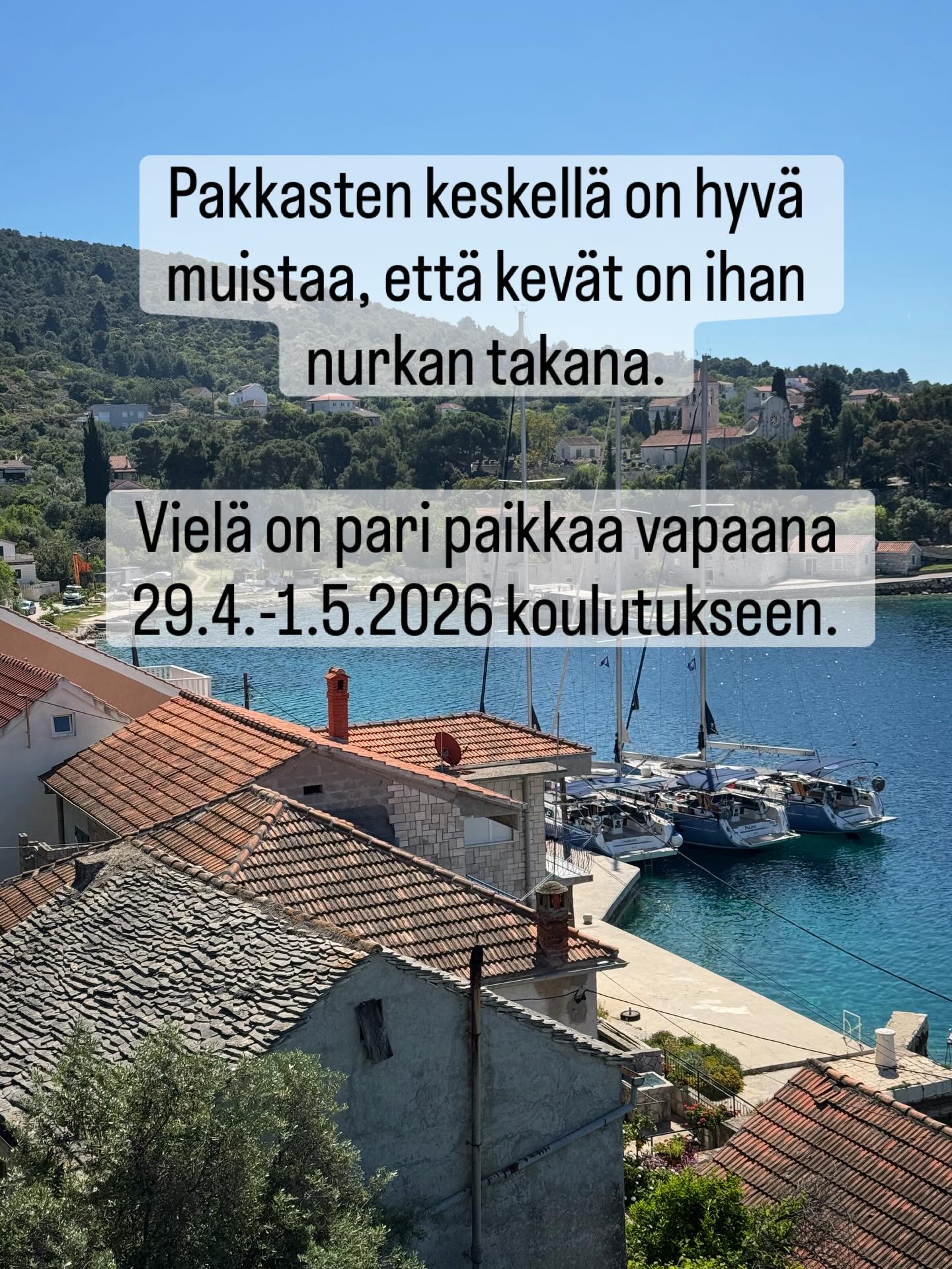 Varaa paikkasi täältä https://ankkurimatkat.fi/johdon-koulutus-29-4-1-5-2026/