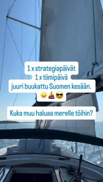 Nyt kipinkapin varaamaan purjehduksia! ☀️⛵️😎#ankkurimatkat #strategia #purjehdus #tiimipäivä